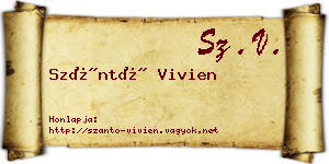 Szántó Vivien névjegykártya